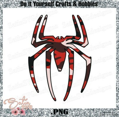 Spiderman Logo, Red Camo, Watercolor Design PNG Files, Cricut, Silhouette Studio, Digital Cut Files Waterslides