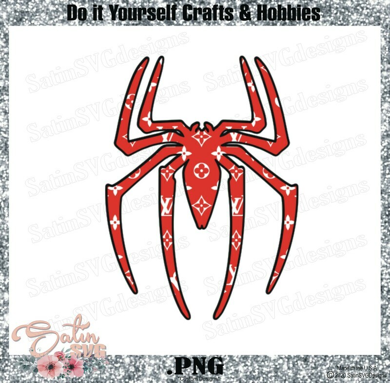 Spiderman Logo, LV Red Designer Watercolor Design PNG Files, Cricut, Silhouette Studio, Digital Cut Files Waterslides