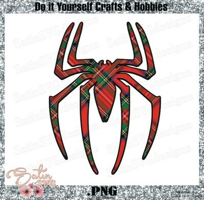 Spiderman Logo, Plaid Red Designer Watercolor Design PNG Files, Cricut, Silhouette Studio, Digital Cut Files Waterslides