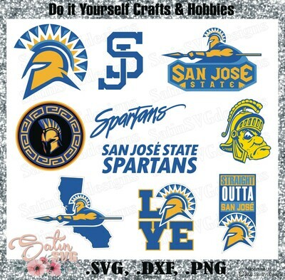 San Jose State Spartans, San Jose State University NEW Custom Designs. SVG Files, Cricut, Silhouette Studio, Digital Cut Files, Infusible Ink
