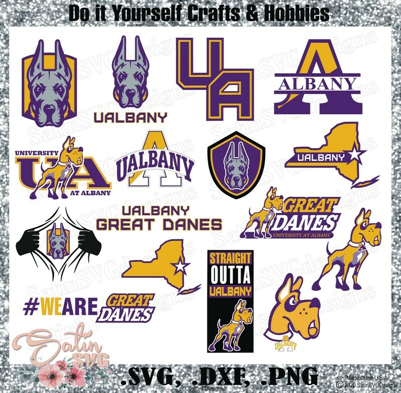 Albany Great Danes, University at Albany NEW Custom Designs. SVG Files, Cricut, Silhouette Studio, Digital Cut Files, Infusible Ink