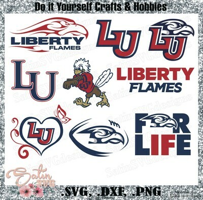 Liberty Flames, Liberty University NEW Custom Designs. SVG Files, Cricut, Silhouette Studio, Digital Cut Files, Infusible Ink