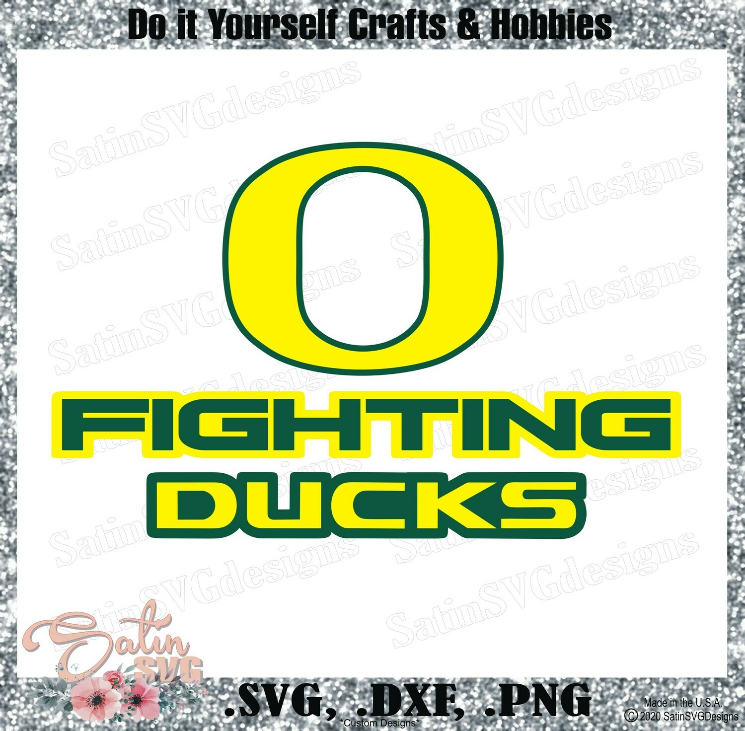 Oregon Ducks Fighting Ducks Custom University Designs. SVG Files, Cricut, Silhouette Studio, Digital Cut Files