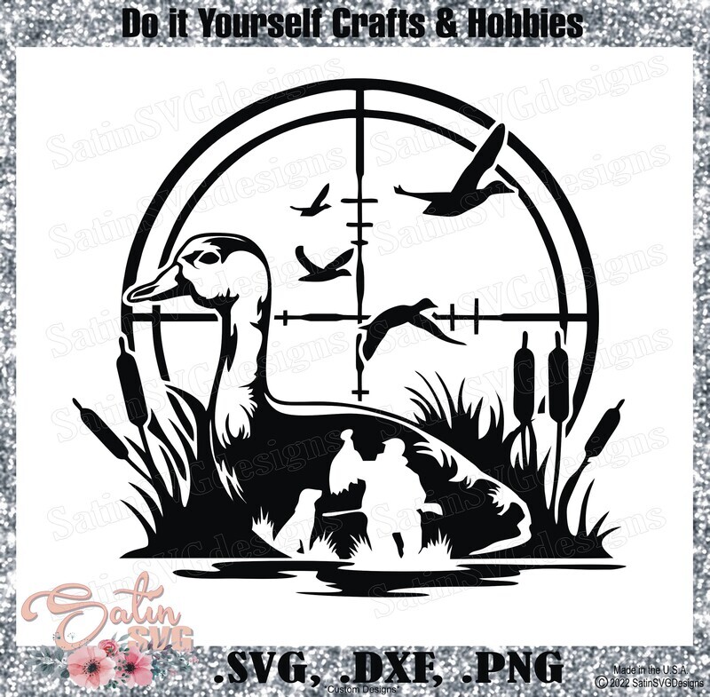 Ducks Hunting Target Design SVG PNG Files, Cricut, Silhouette Studio, Digital Cut Files Waterslides