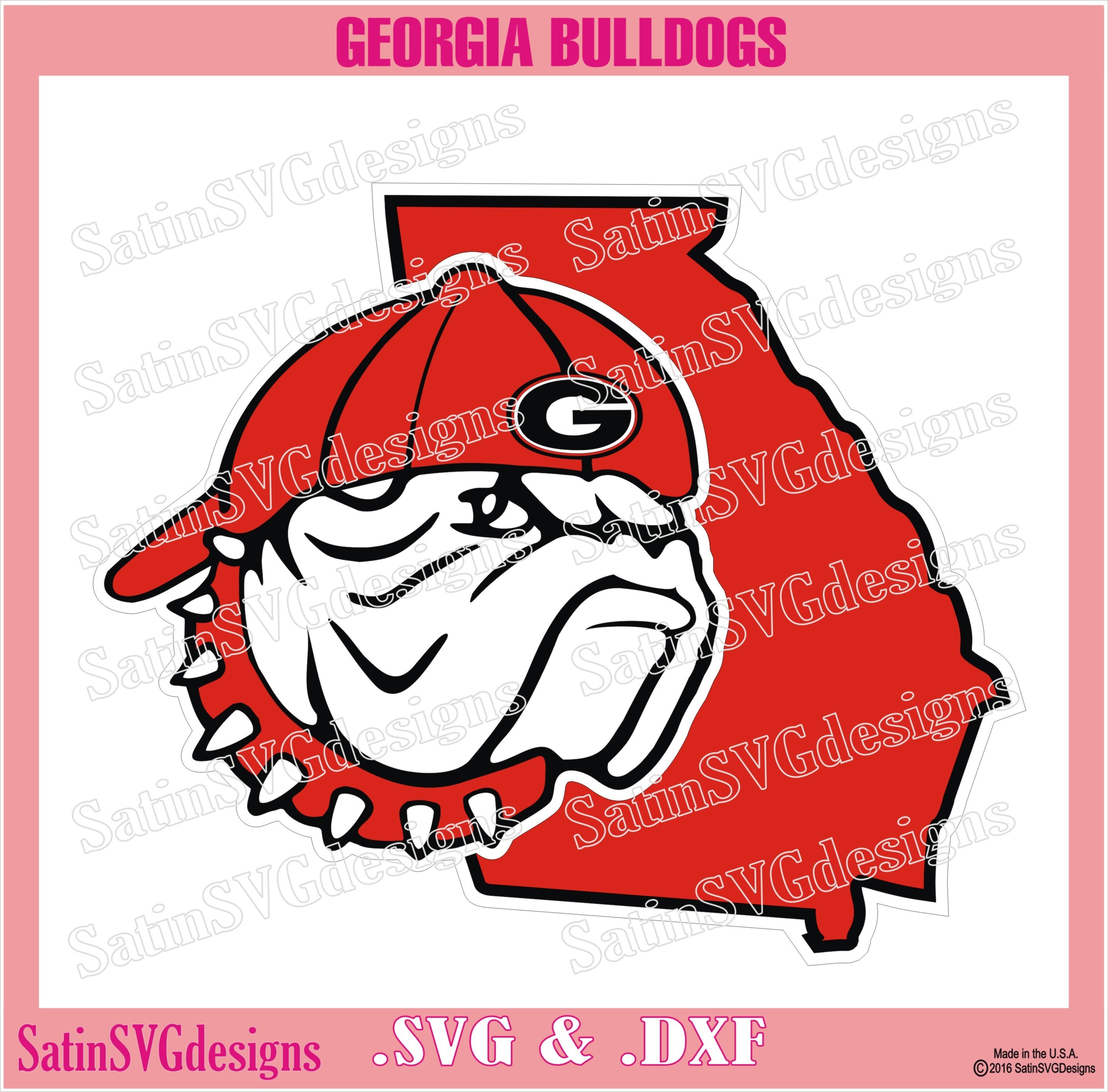 Download Georgia Bulldogs Uga Hat2back Set Design Svg Files Cricut Silhouette Studio Digital Cut Files