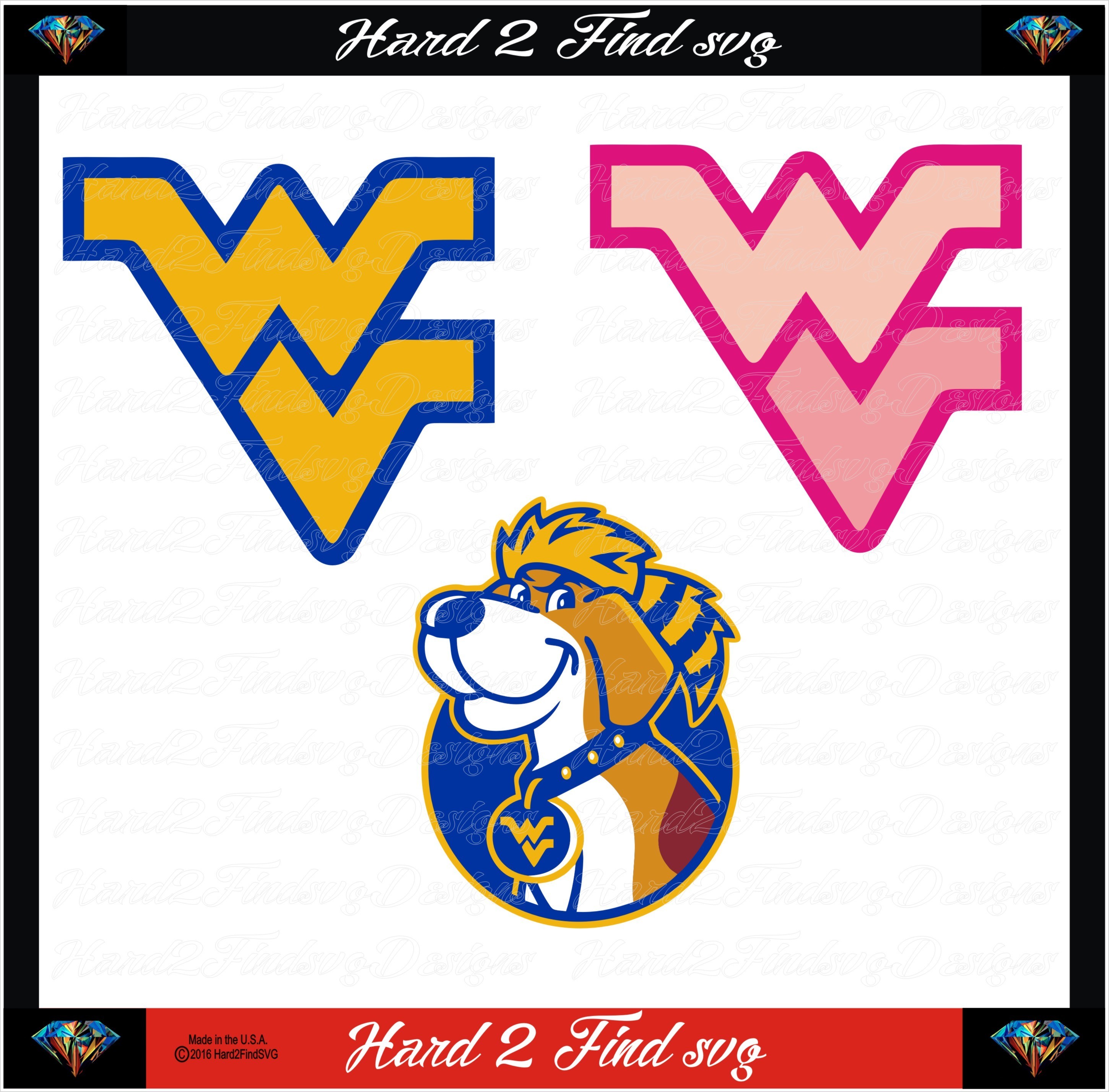 West Virginia Mountaineers Set Design Svg Files Cricut Silhouette Studio Digital Cut Files