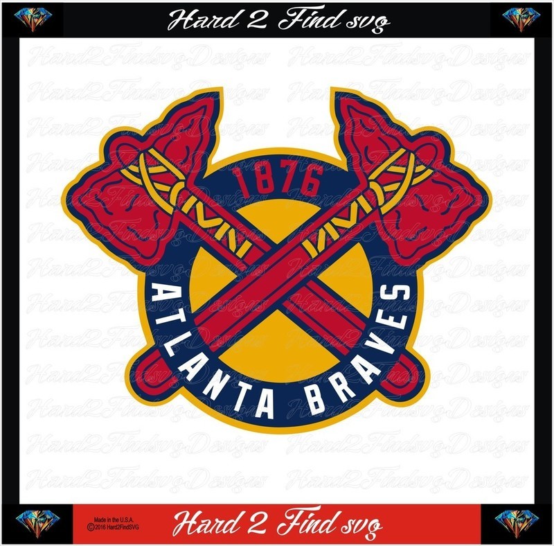 Atlanta Braves Baseball Logo 1876 MLB Design SVG Files, Cricut, Silhouette Studio, Digital Cut Files