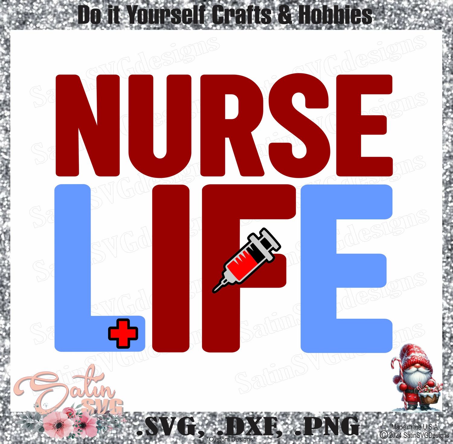 Nurse Life 2 Design SVG Files, Cricut, Silhouette Studio, Digital Cut Files