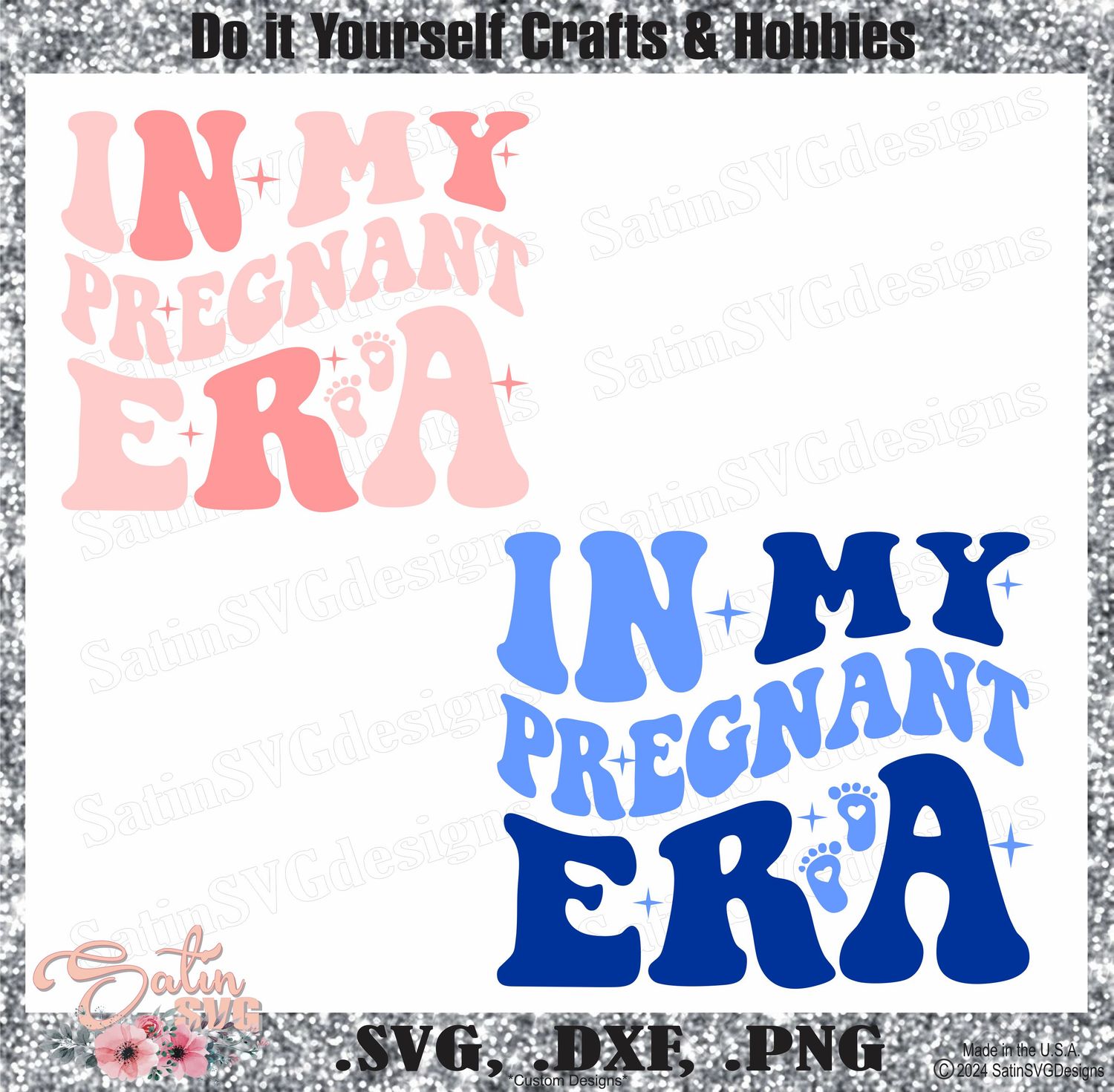 In My Pregnant Era Design SVG Files, Cricut, Silhouette Studio, Digital Cut Files