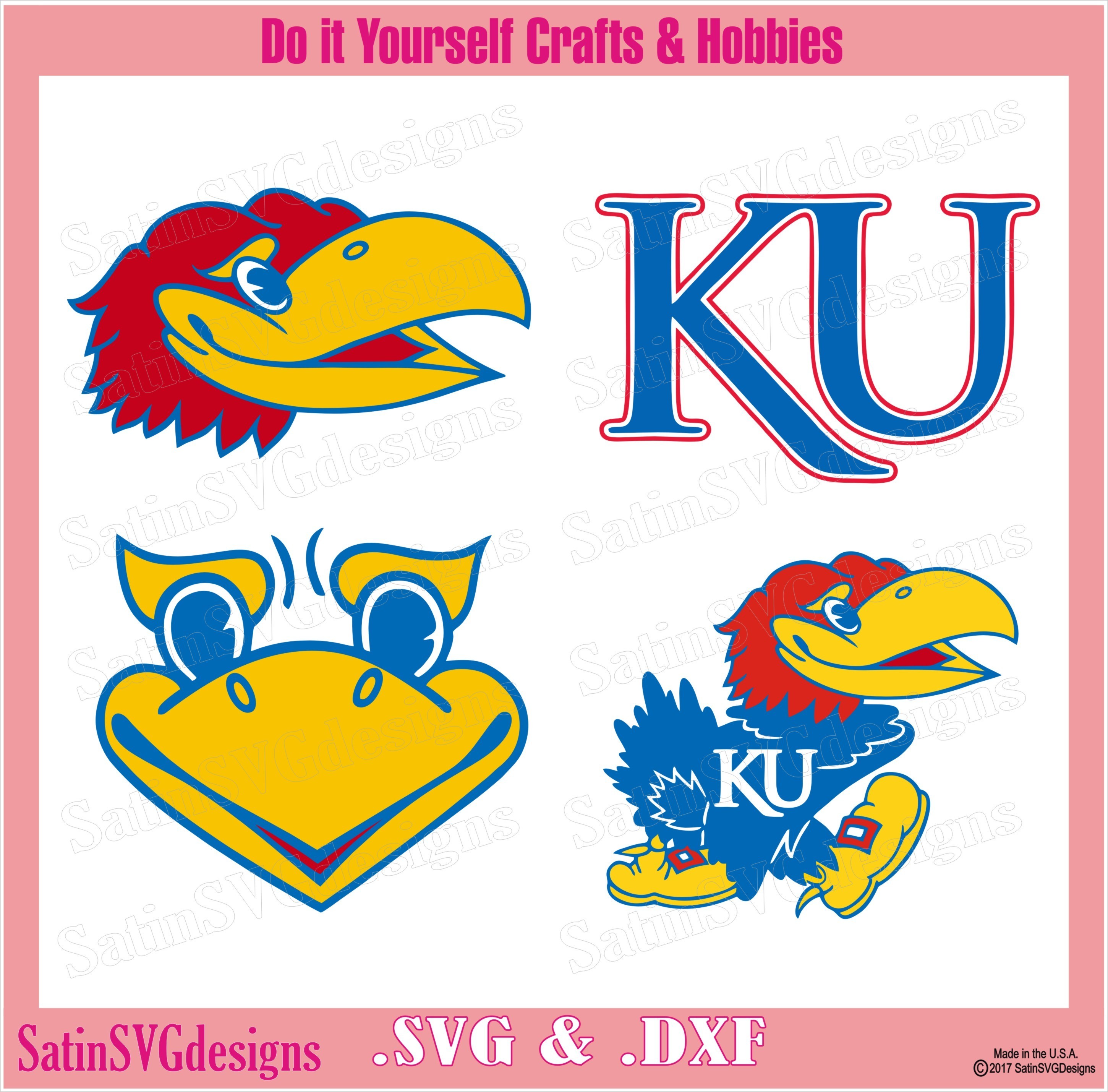 Kansas Jayhawks Update Set College Design Svg Files Cricut Silhouette Studio Digital Cut Files