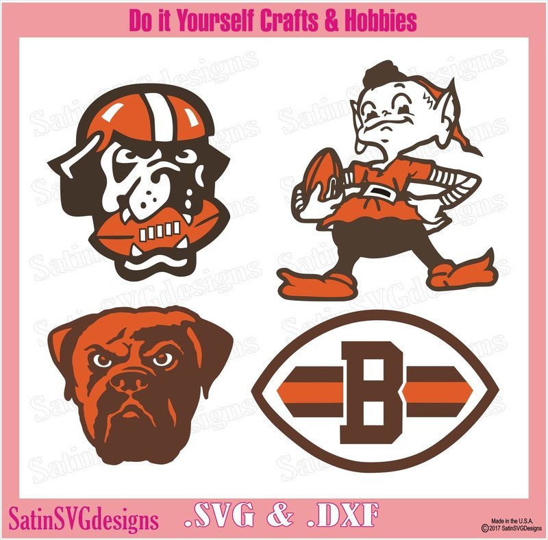 Cleveland Browns Dawg Set NFL Design SVG Files, Cricut, Silhouette Studio, Digital Cut Files