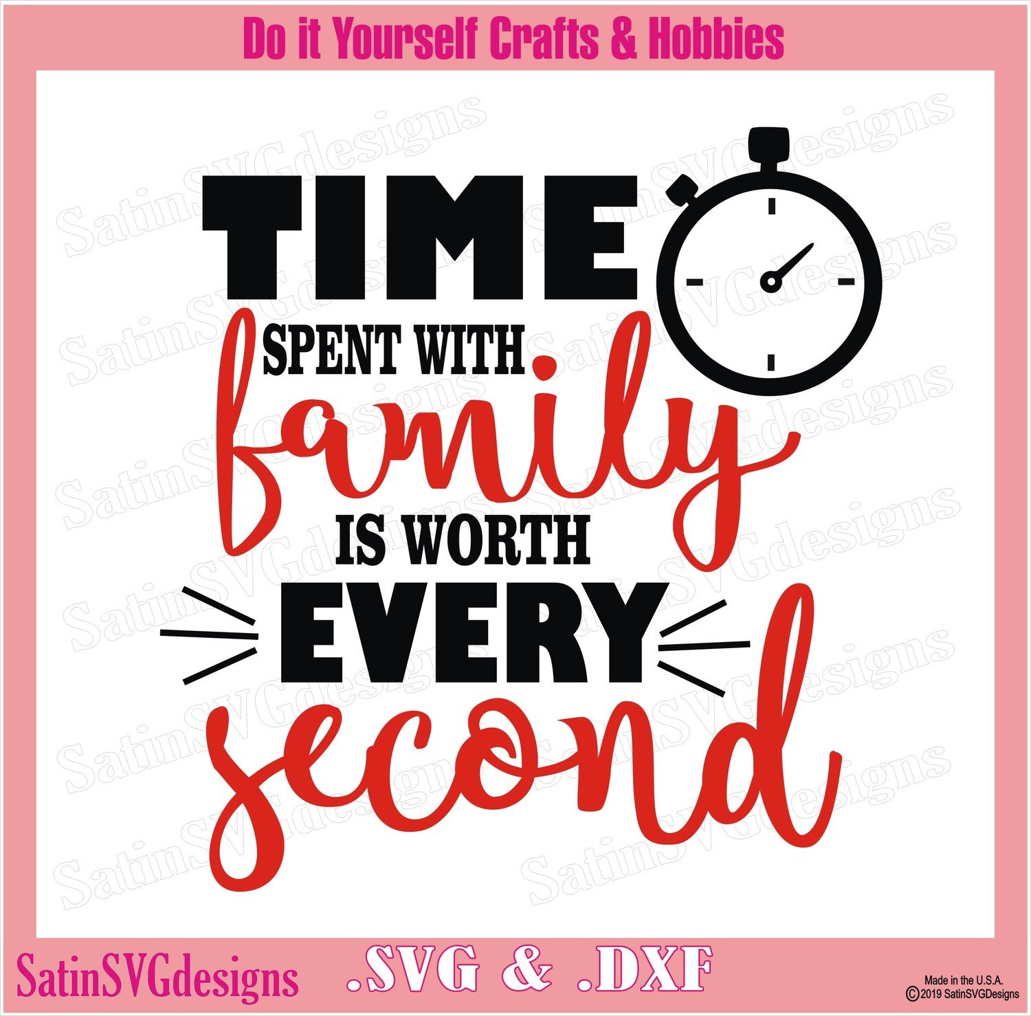 Time Spent with Family Design SVG Files, Cricut, Silhouette Studio Cameo, Custom Digital Cut Files