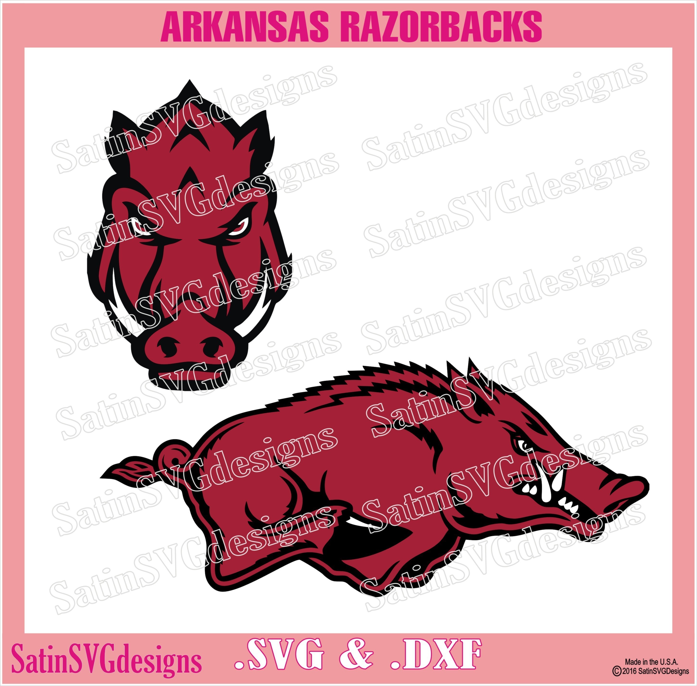 Download Arkansas Razorbacks Design Svg Files Cricut Silhouette Studio Digital Cut Files SVG, PNG, EPS, DXF File