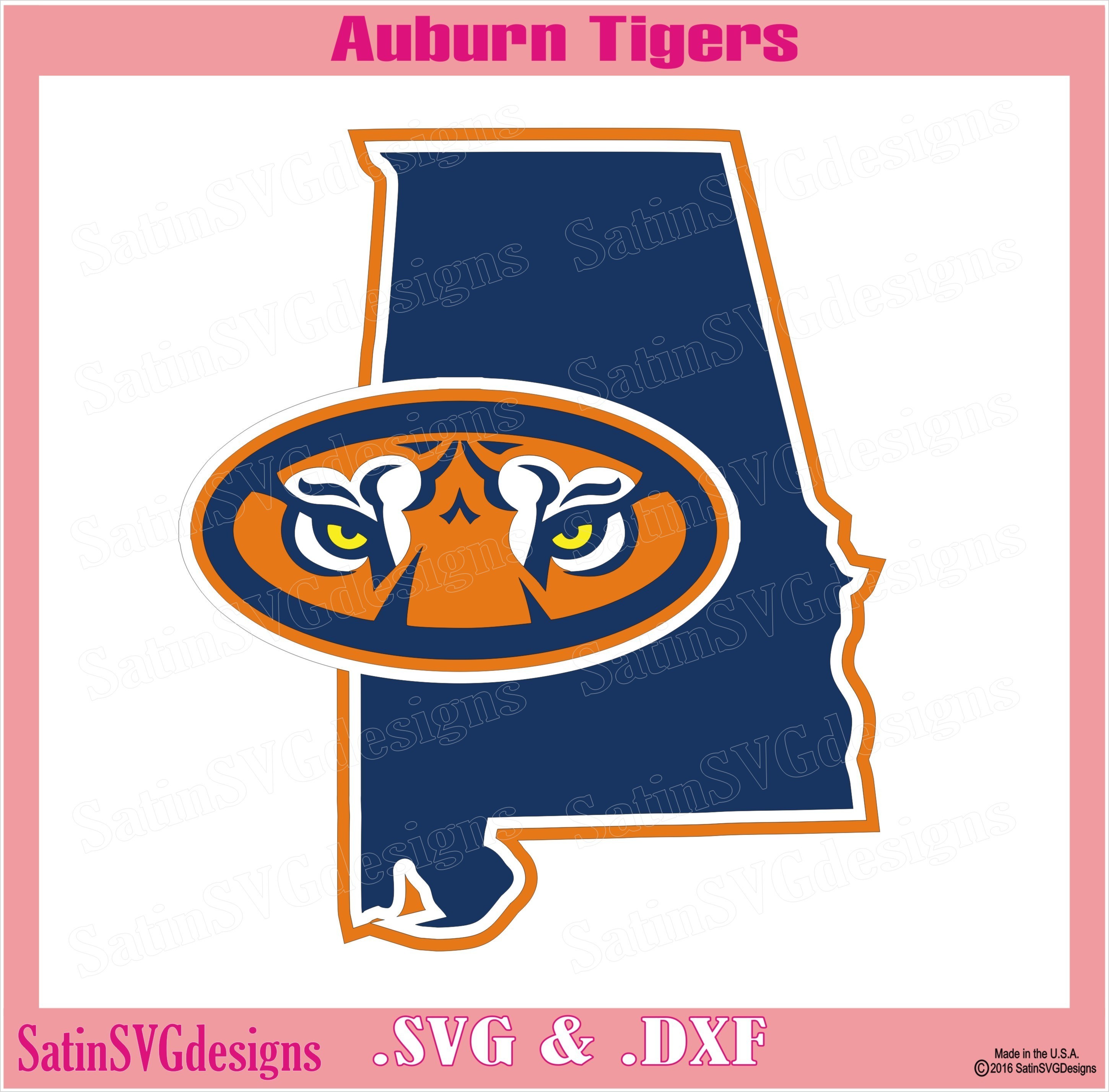 Download Auburn Tigers State Map Design Svg Files Cricut Silhouette Studio Digital Cut Files