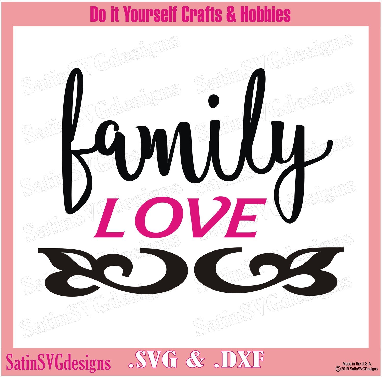Family Love Design SVG Files, Cricut, Silhouette Studio Cameo, Custom Digital Cut Files