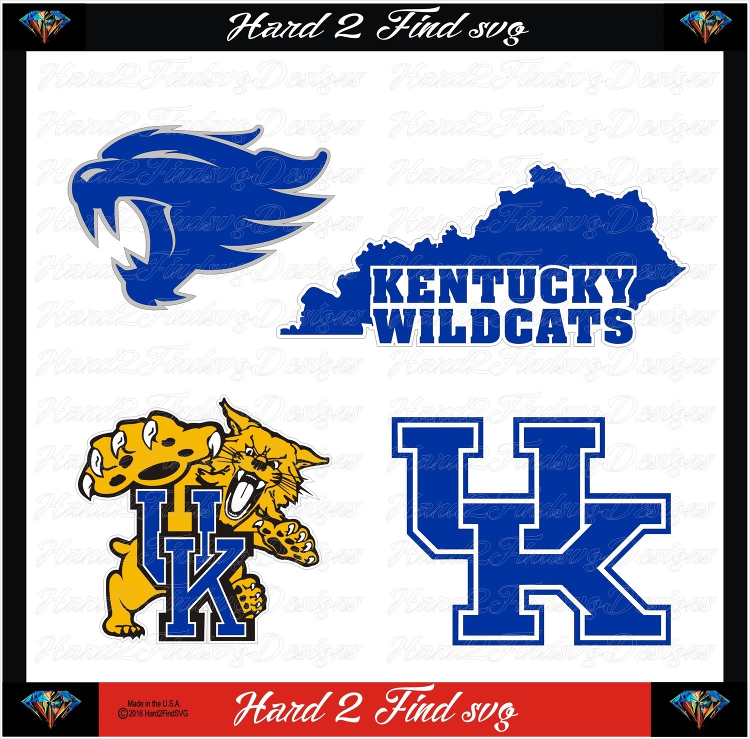 Kentucky Wildcats New College Design SVG Files, Cricut, Silhouette Studio, Digital Cut Files
