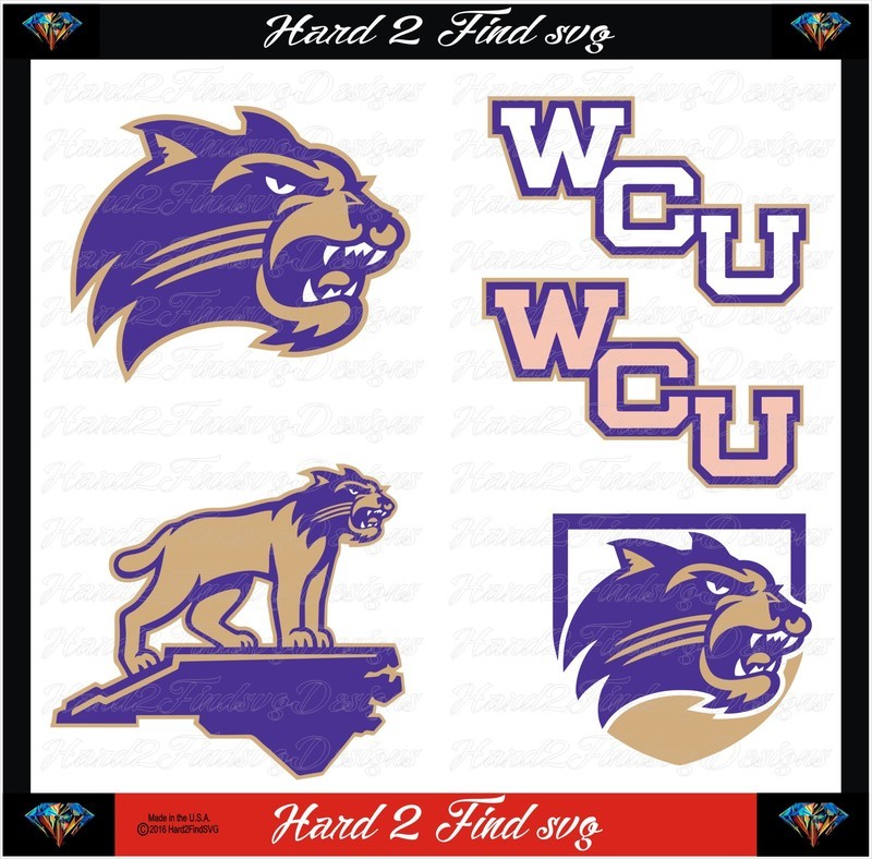 Western Carolina Catamounts Set Design SVG Files, Cricut, Silhouette Studio, Digital Cut Files