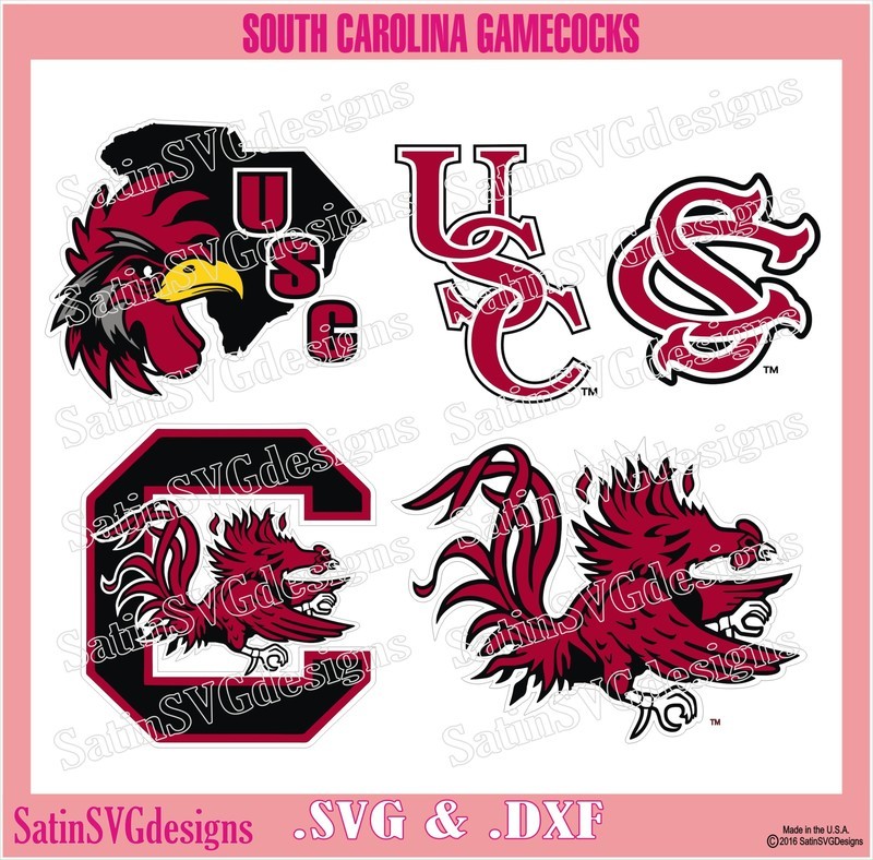 South Carolina Gamecocks Set Design SVG Files, Cricut, Silhouette Studio, Digital Cut Files