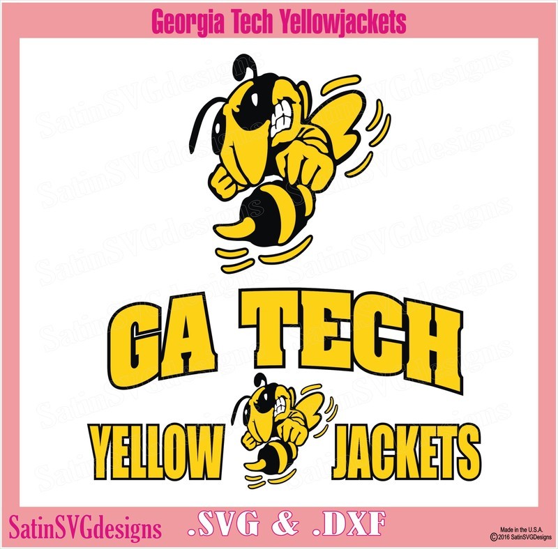 Georgia Tech Mad-Yellowjacket Design SVG Files, Cricut, Silhouette Studio, Digital Cut Files