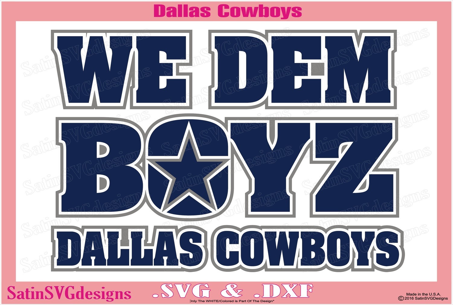 Download Free Dallas Cowboys We Dem Boyz Design Svg Files Cricut Silhouette Studio Digital Cut Files SVG DXF Cut File