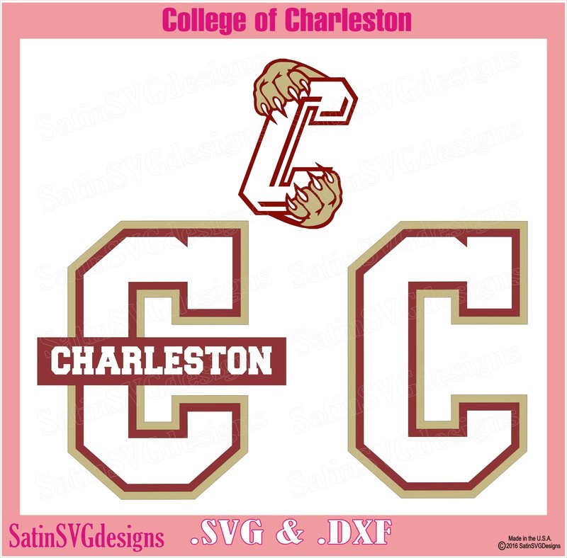 College of Charleston Cougars Design SVG Files, Cricut, Silhouette Studio, Digital Cut Files