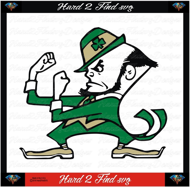 Notre Dame Fighting Irishman Design SVG Files, Cricut, Silhouette Studio, Digital Cut Files