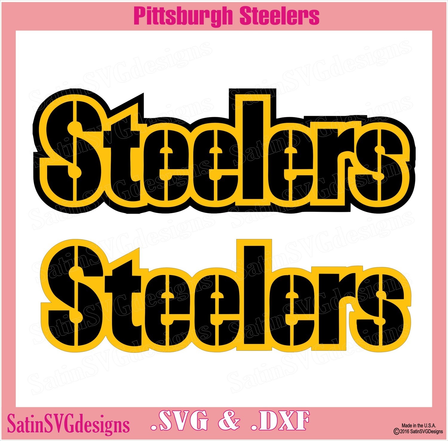 Pittsburgh Steelers Wordmark Design SVG Files, Cricut, Silhouette Studio, Digital Cut Files