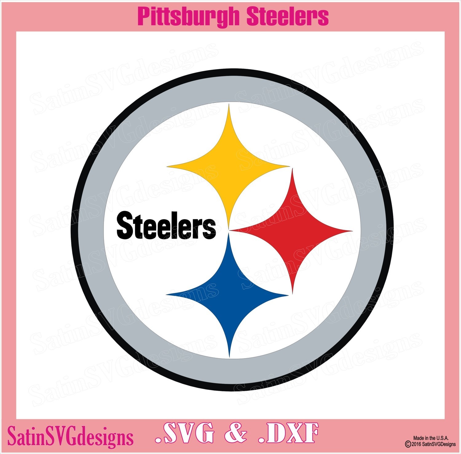 Pittsburgh Steelers Logo Design SVG Files, Cricut, Silhouette Studio, Digital Cut Files