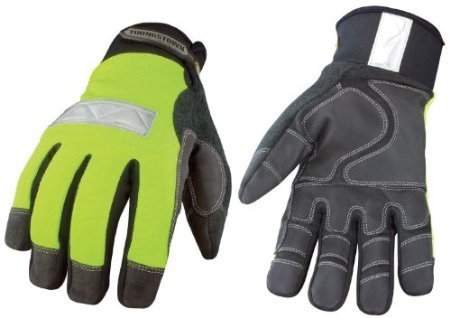 Safety Lime Waterproof Winter Gloves