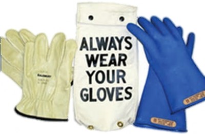 GK011BL Glove Kit, Class 0  Includes Blue 11” Gloves,  Leather Protectors and  Glove Bag