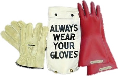 GK0011R Glove Kit, Class 00 Includes Red  11” Gloves, Leather Protectors and Glove Bag