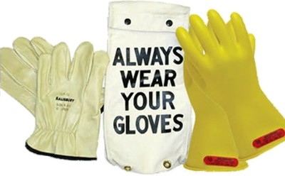 GK011Y Glove Kit, Class 0 Includes  Yellow 11” Gloves, Leather Protectors  and Glove Bag