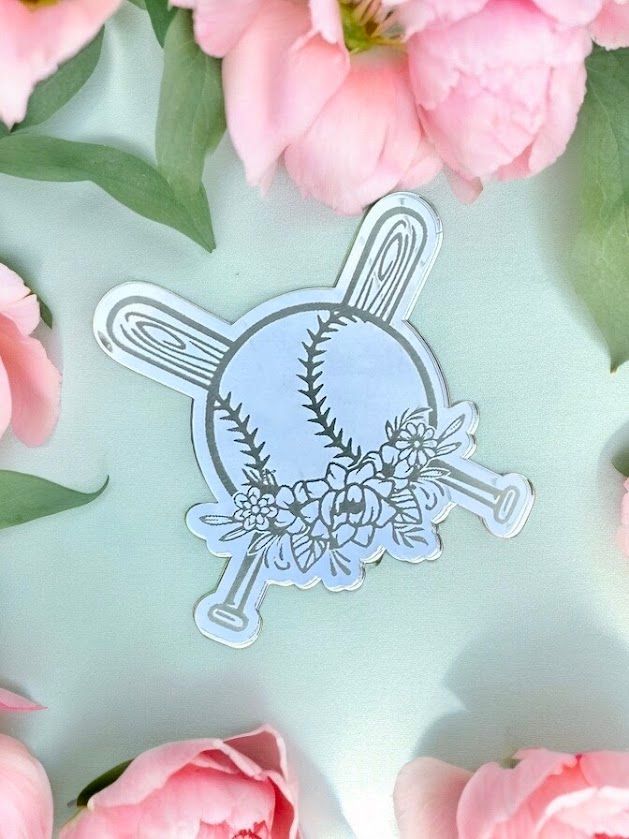 Floral baseball and bats