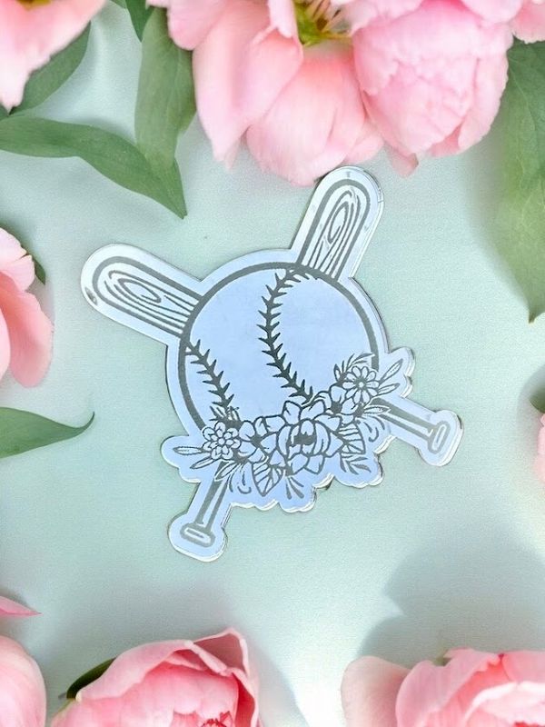 Floral baseball and bats