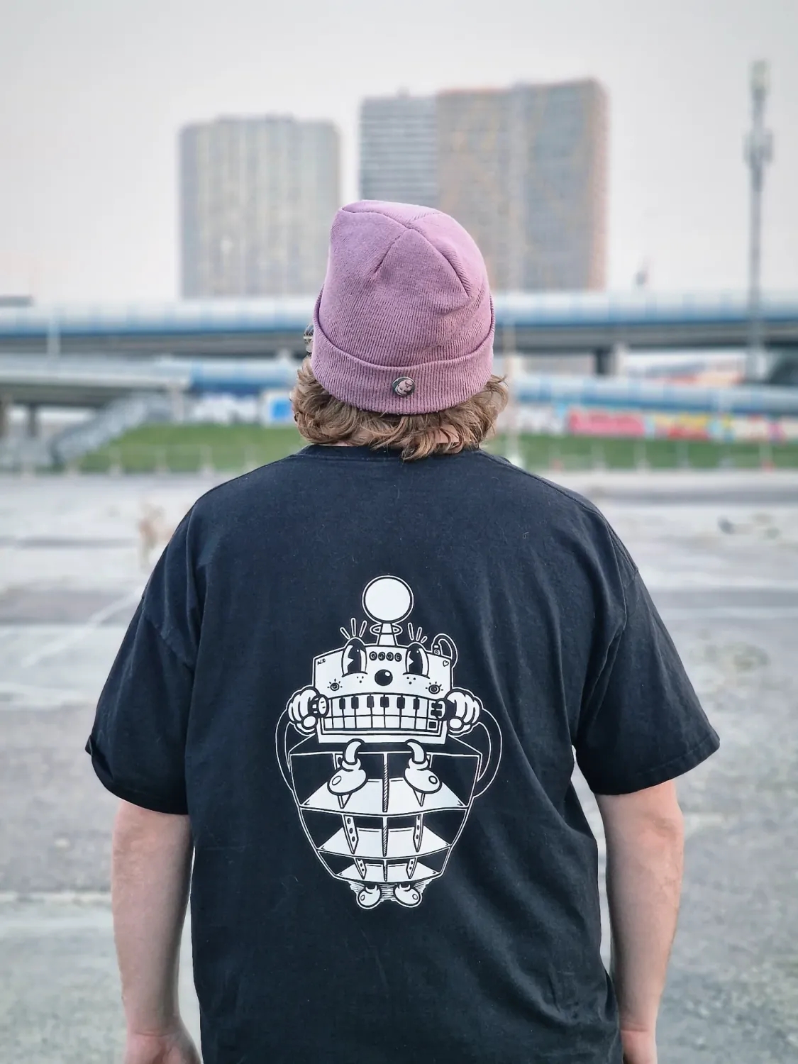 On top of the speaker Shirt S