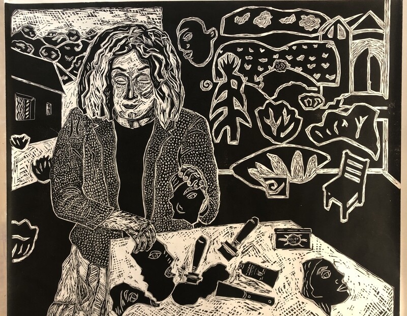Self-portrait in my Studio