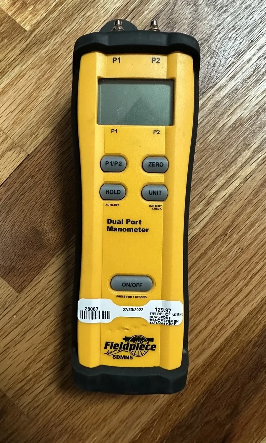 Fieldpiece SDMN5 Dual Port Manometer Gas Pressure