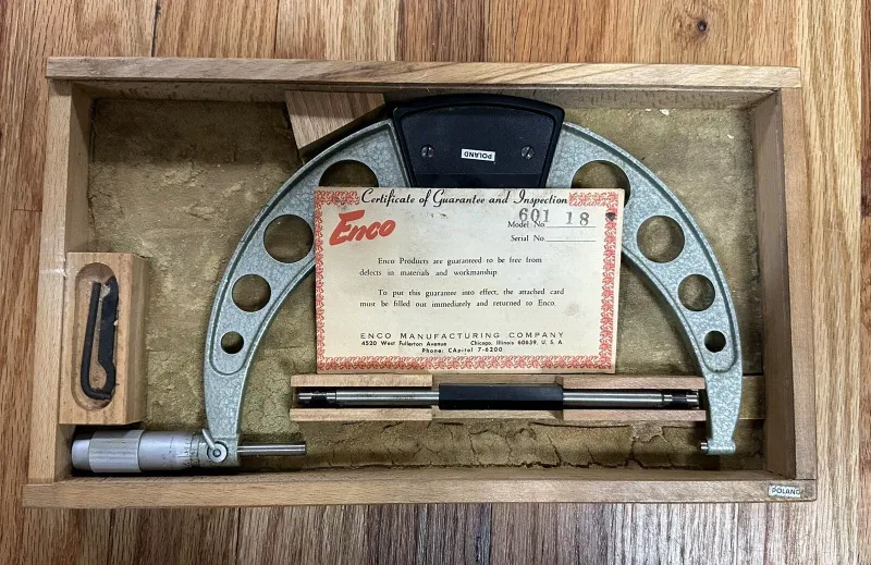 Enco Micrometer 7”-8” (.0001grad) With Wood Box