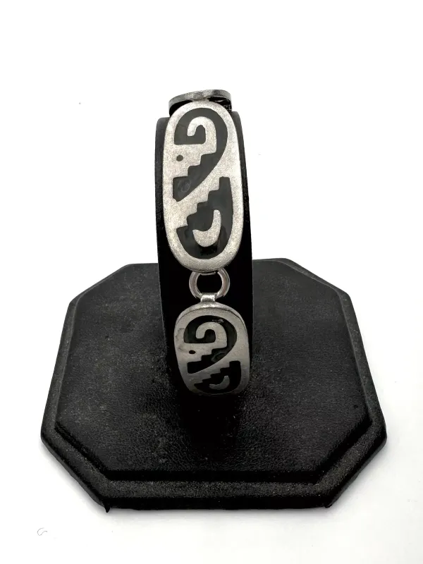 Black Enamel TM-278 Mexico 925 Bracelet