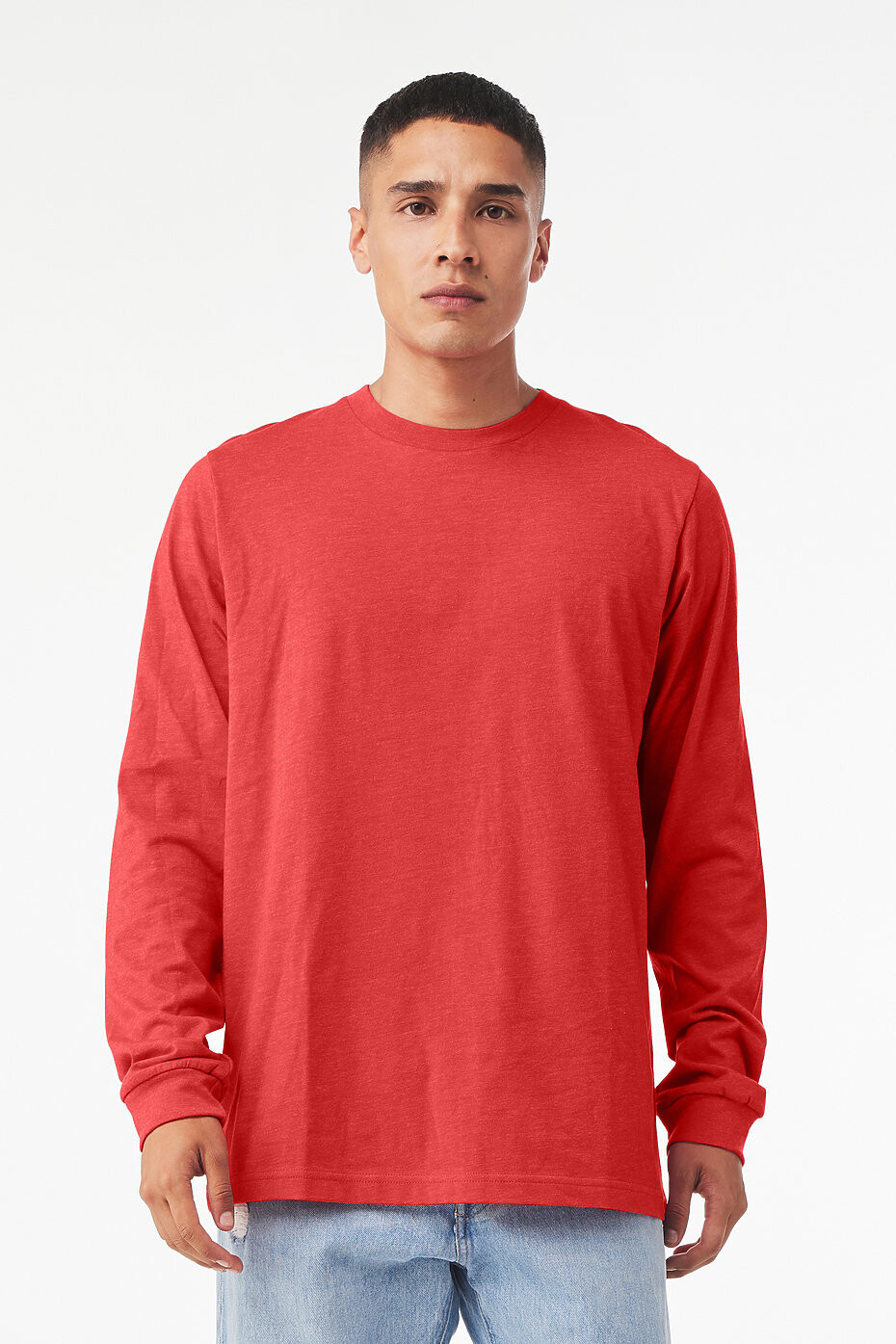 UNISEX HEATHER CVC LONG SLEEVE TEE