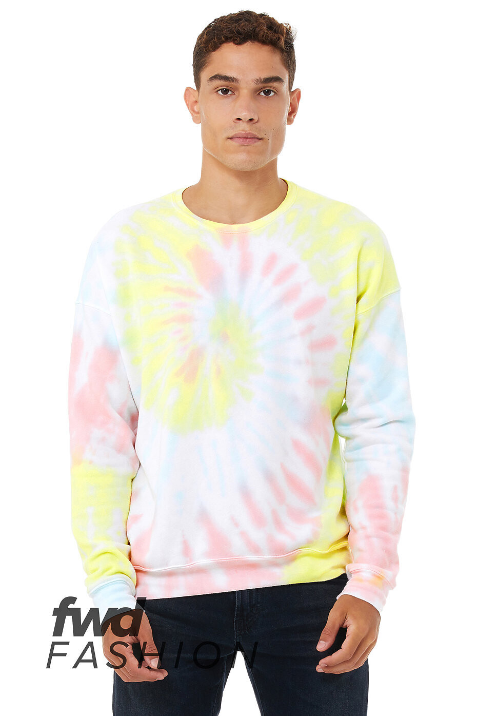 UNISEX TIE DYE PULLOVER SWEATSHIRT