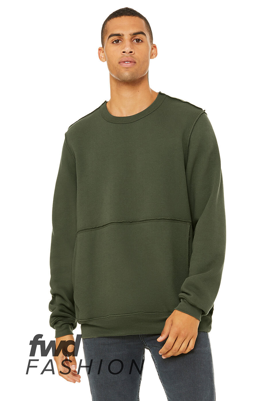 UNISEX RAW SEAM CREW PULLOVER