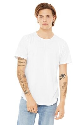 MENS JERSEY SHORT SLEEVE TEE WITH CURVED HEM