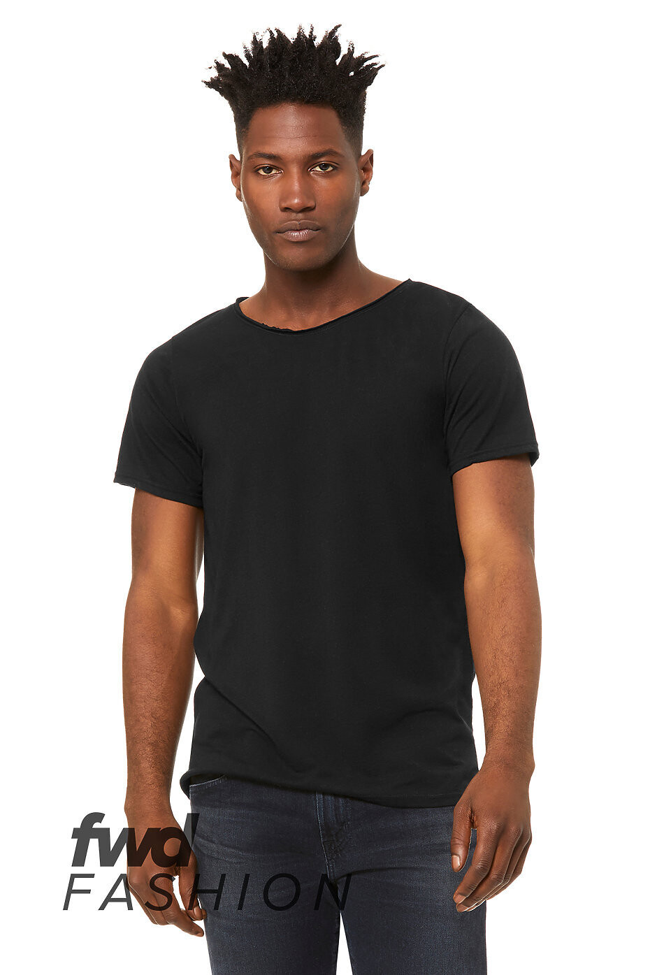UNISEX TRIBLEND RAW NECK TEE