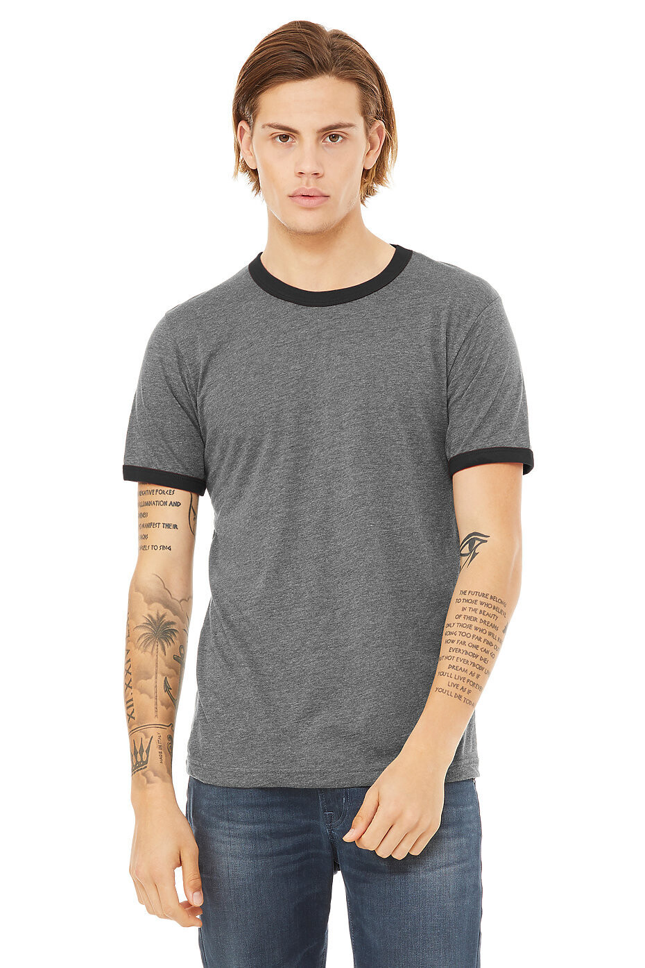 MEN&#39;S JERSEY SHORT SLEEVE RINGER TEE