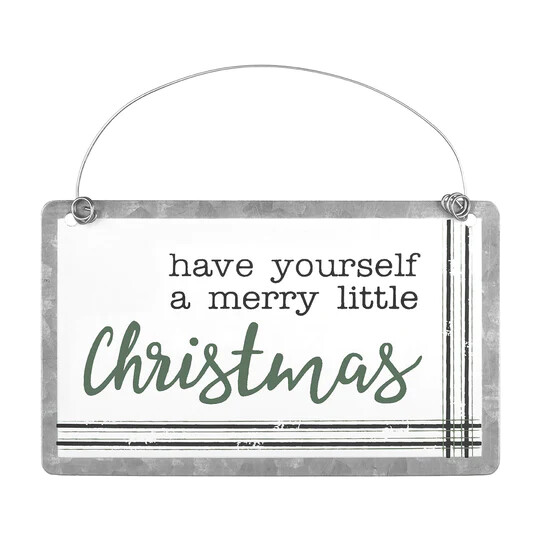 Merry Little Tin Ornament Merry Little Tin Ornament