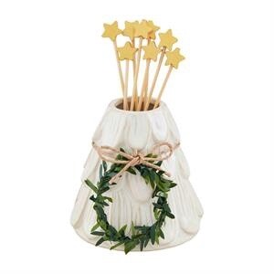 White Tree Toothpick Caddy Set