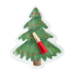 Christmas Tree Platter Set; Melamine