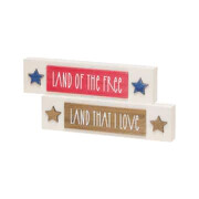 "Land of the Free" Wood Sitter; Reversible