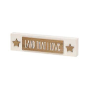 "Land of the Free" Wood Sitter; Reversible